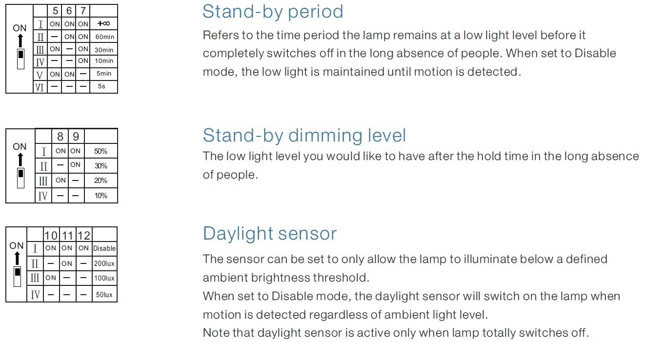 Motion Sensor Settings 2